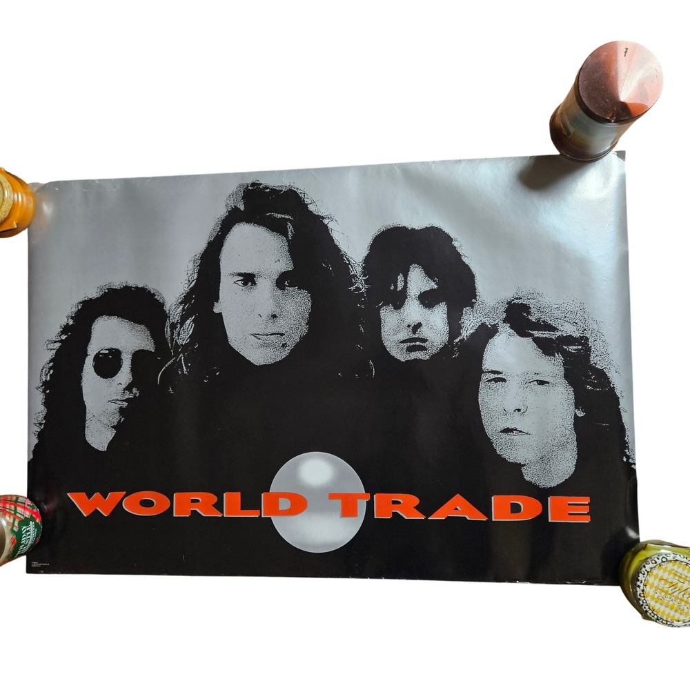 World Trade Band 1989 Rock Prog Promo Poster‎ 24x36 Original PolyGram Records